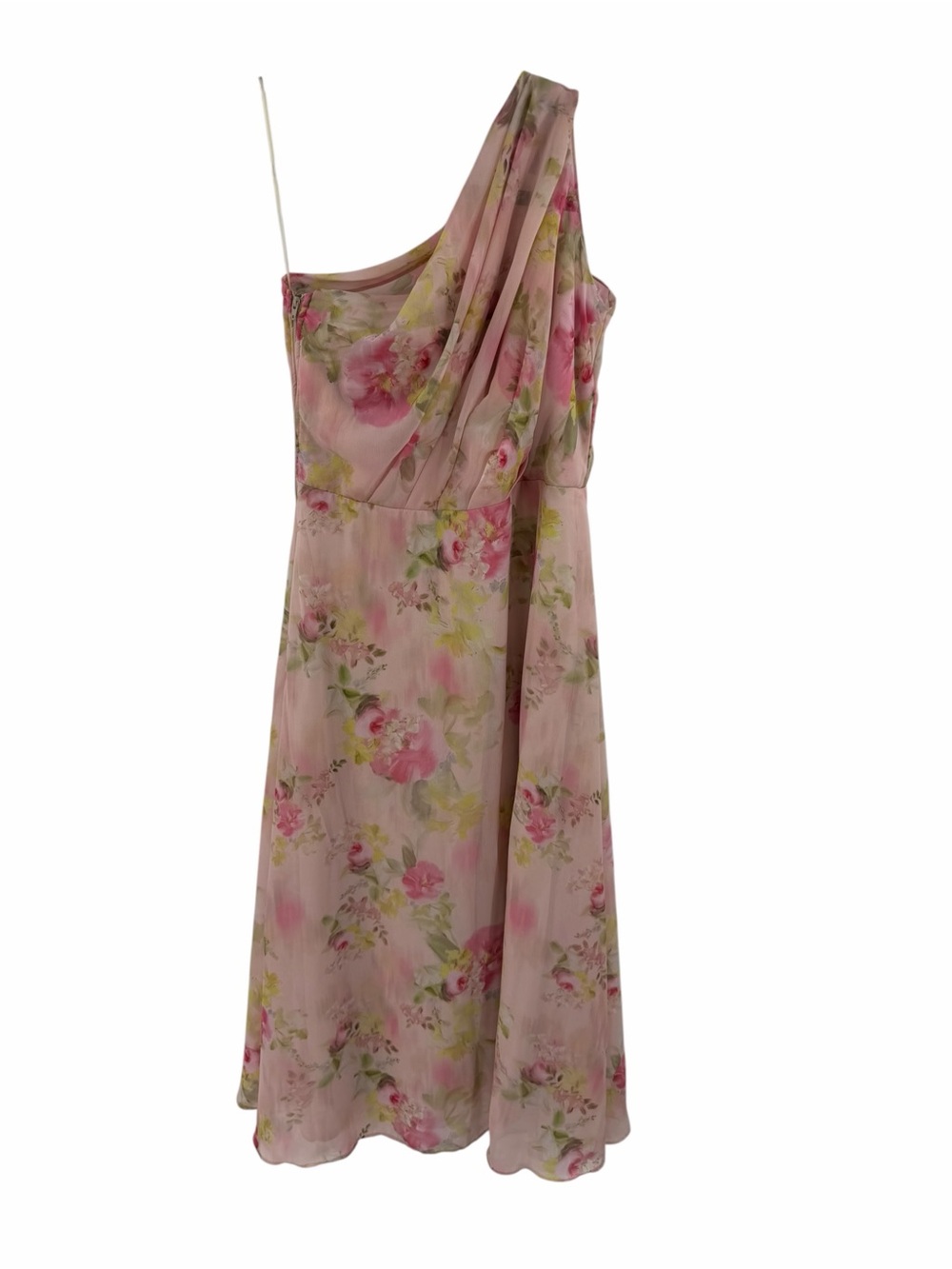 Birdy Grey Floral Chiffon One Shoulder Dress Medium Prom Wedding Bridesmaid